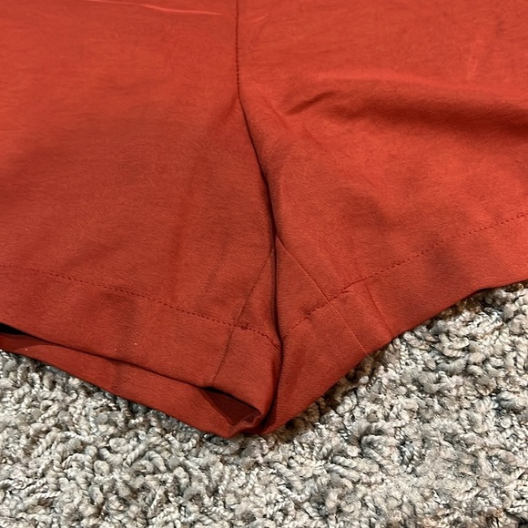 Nine West High Waist Shorts in Rust - Picture 2 of 9